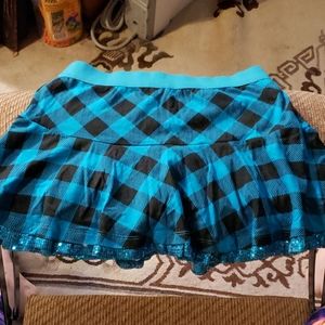 Canyon River Blues plaid skirt with sequins